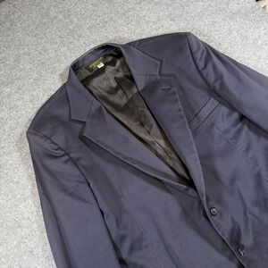 L.L. Bean Blazer Mens 46R Navy Blue Cotton Sport Coat Two Button Made USA